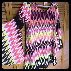 🌸Wrangler Boho hippy style dress w flare sleeves